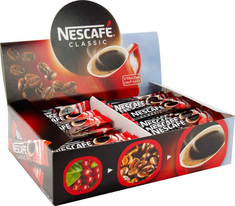 Nescafé porce CLASSIC 2g displej - objednat v minimálním množství: 100 ks