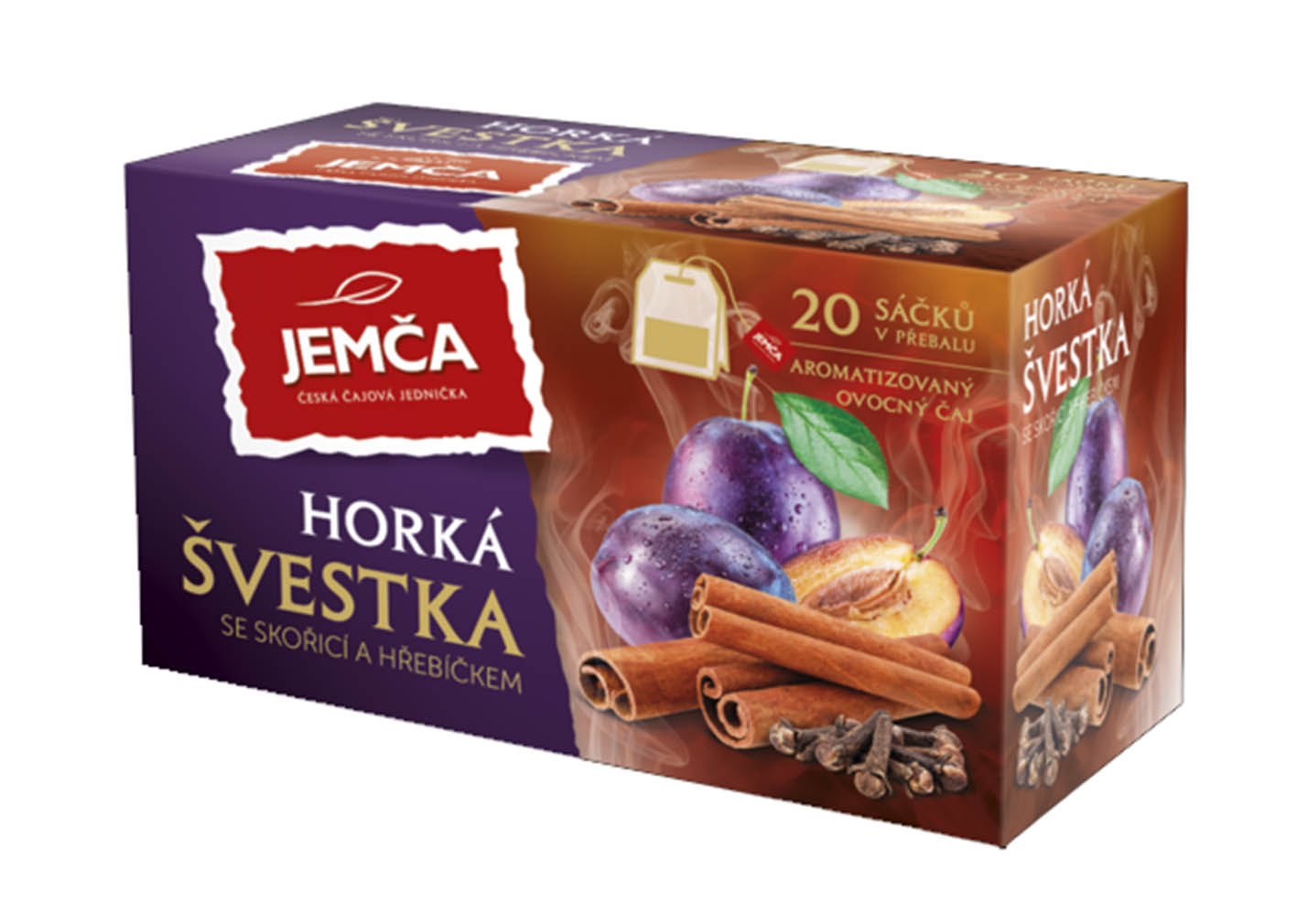 Jemča Horká Švestka se skořicí a hřebíčkem 20x2g