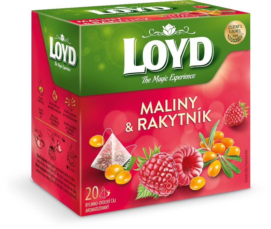 Loyd pyramida Maliny & Rakytník 20*2g