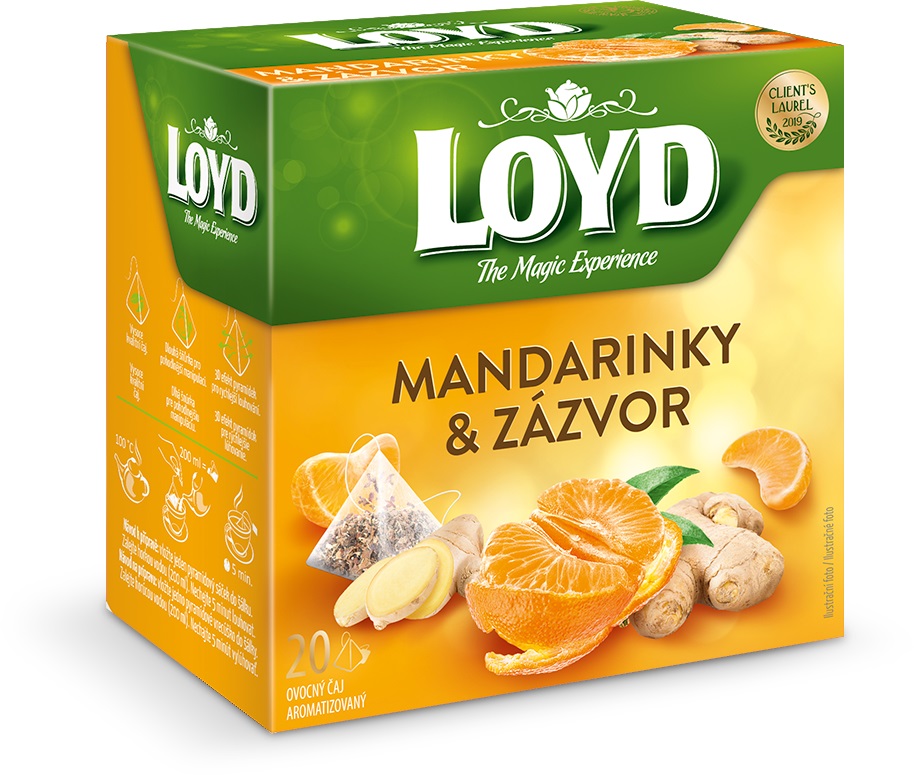 Loyd pyramida Mandarinky & Zázvor 20*2g