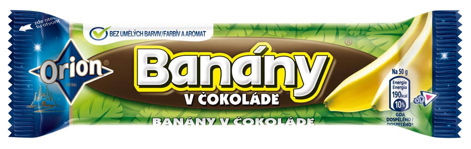 Orion Banány v čokoládě 45g