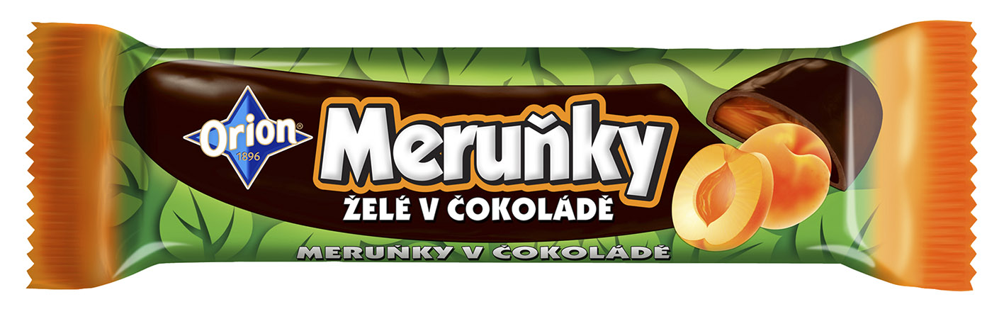 Orion Meruňky v čokoládě 45g - objednat v minimálním množství: 48 ks