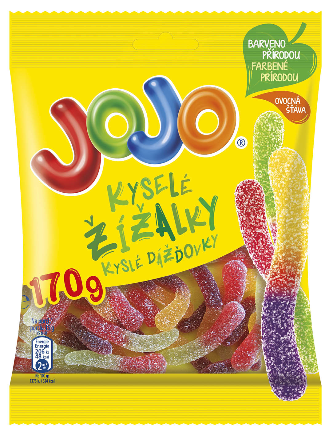 JoJo Velké 170g Kyselé žížaly - objednat v minimálním množství: 25 ks