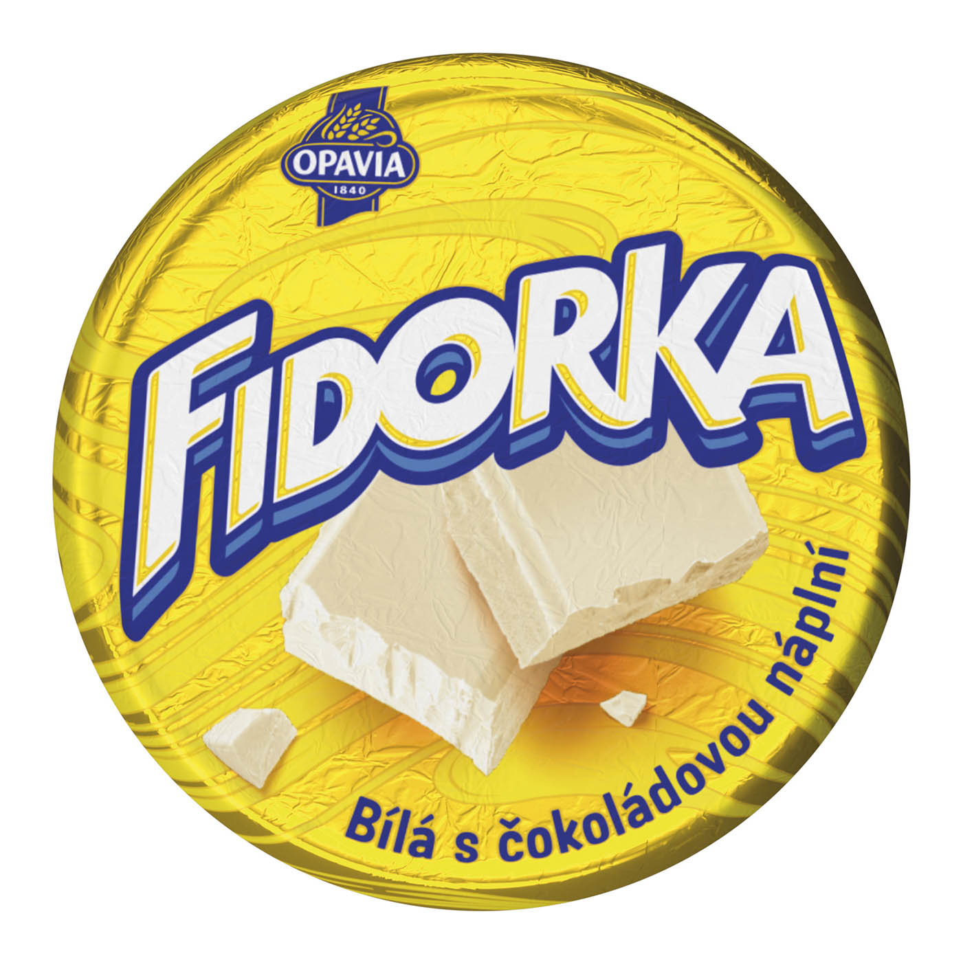 Opavia Fidorka Bílá s vanilkovou náplní 30g - objednat v minimálním množství: 30 ks