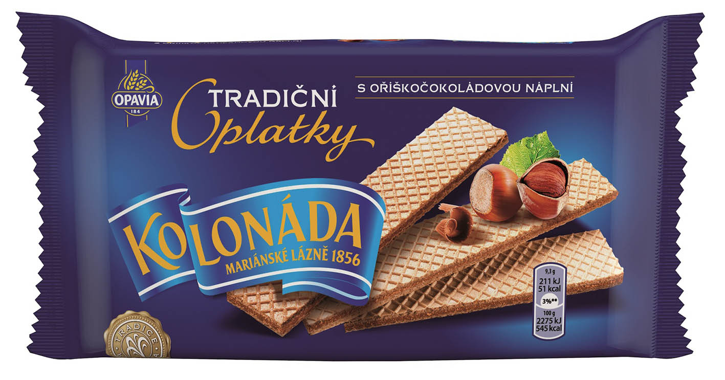 Opavia Kolonáda oplatky oříškočokoládové 140g
