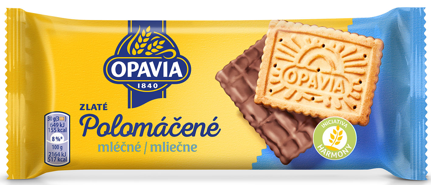 Opavia Zlaté Polomáčené 100g mléčné