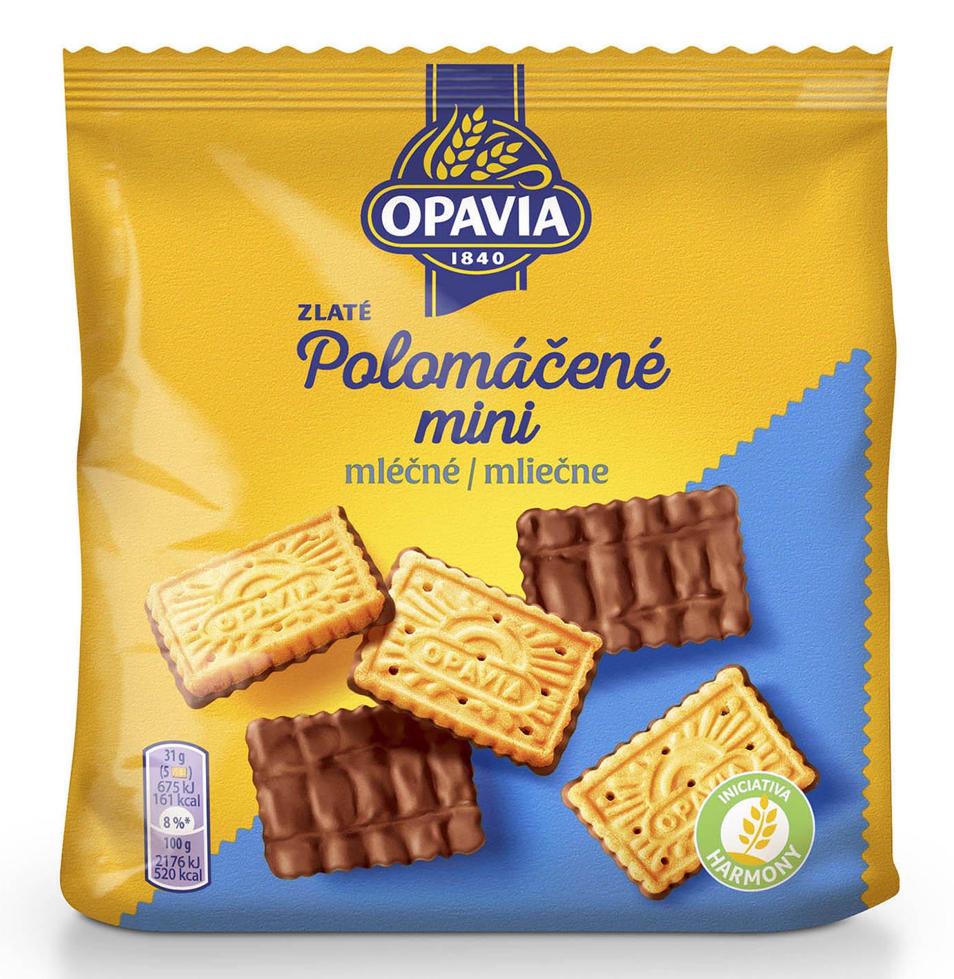 Opavia Zlaté Polomáčené mini mléčné 145g