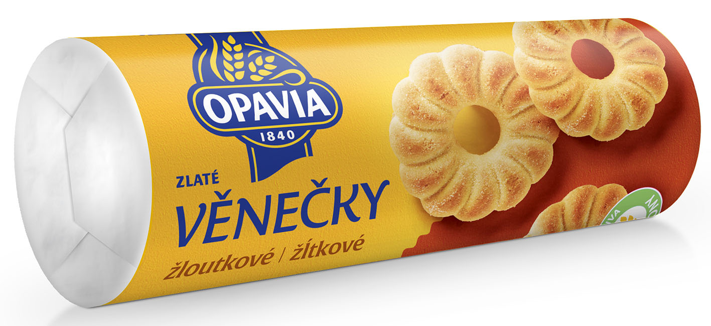 Opavia Zlaté Věnečky 150 g ŽLOUTKOVÉ