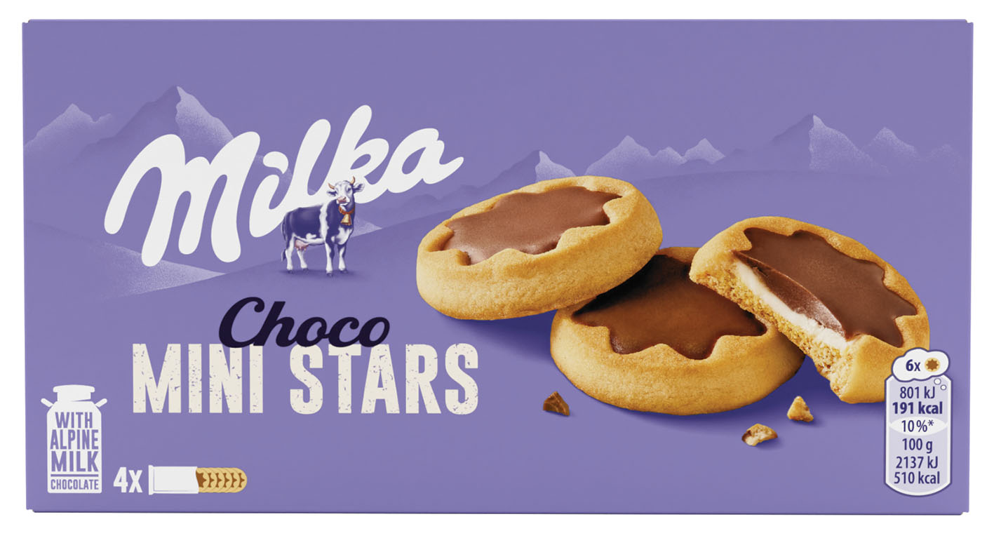 Milka Choco Minis sušenky mléčná náplň a čokoláda 150g