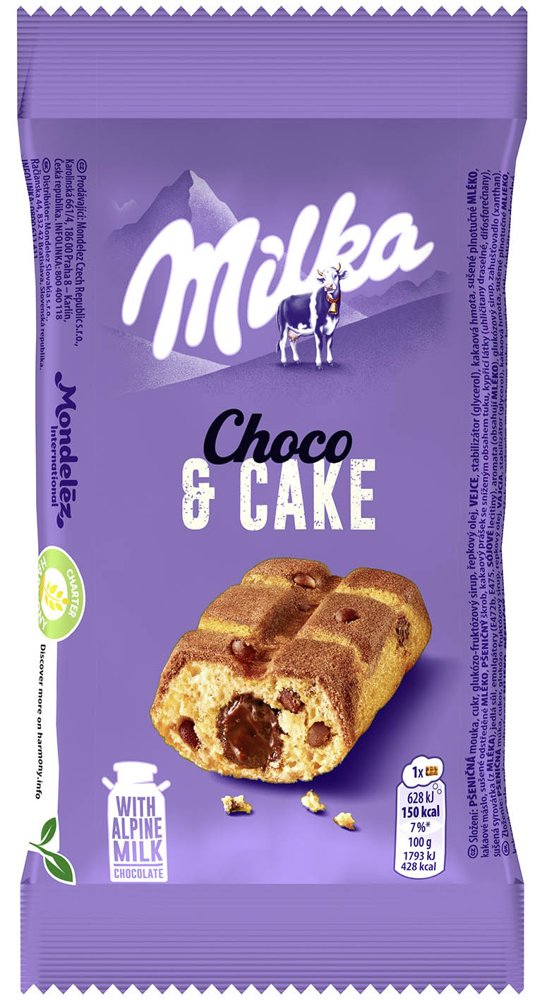 Milka Cake & Choc jemné pečivo čokoládová náplň 35g exp 4/26 cena za kartonové balení