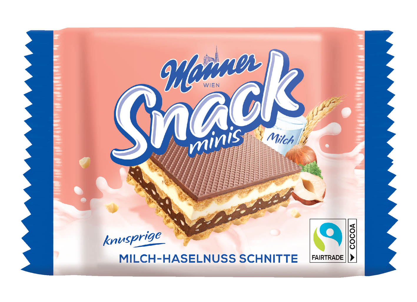 Manner Snack 25g Milk-Hazelnut Wafer cena za kartonové balení
