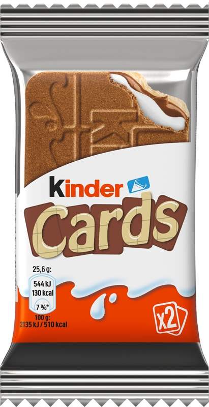 Kinder singl Cards T2 25,6g - objednat v minimálním množství: 30 ks