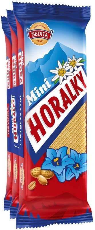 Sedita Horalky Oplatky arašídové mini 3x27g - objednat v minimálním množství: 30 ks