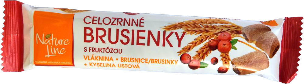 Nature Line Brusinky celozrnné sušenky 65g cena za kartonové balení