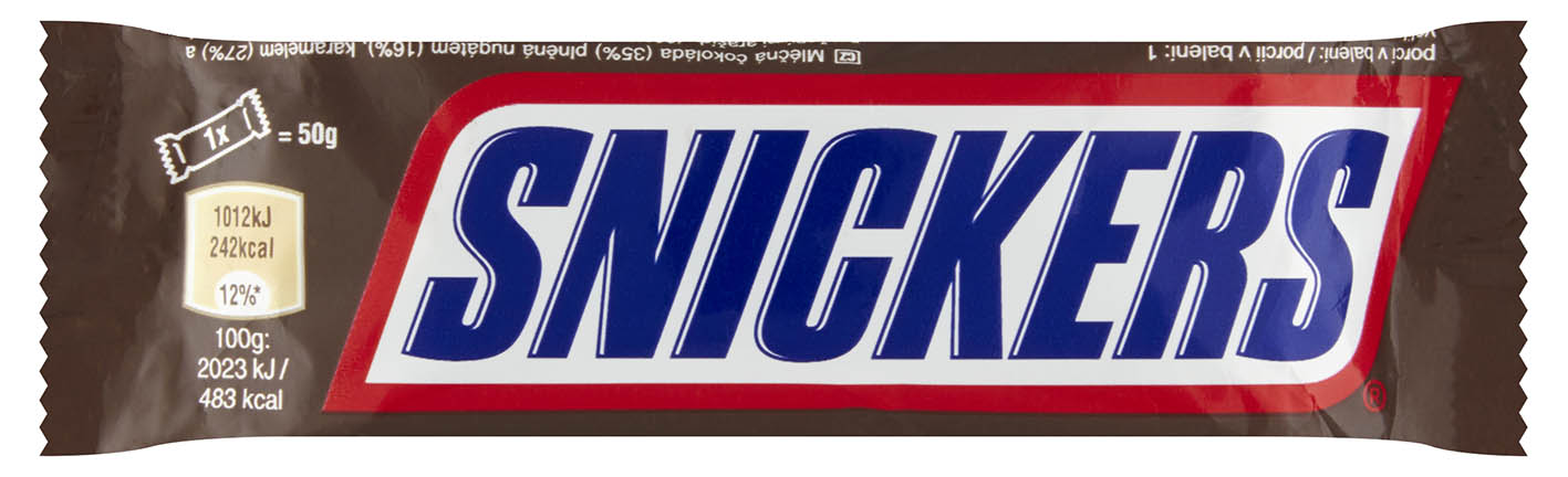 Snickers 50g cena za kartonové balení