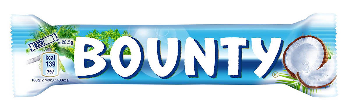 Bounty Mléčná čokoláda plněná kokosem 57g - objednat v minimálním množství: 24 ks