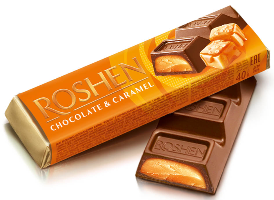 Roshen Mléčná a Karamel 40g - objednat v minimálním množství: 30 ks