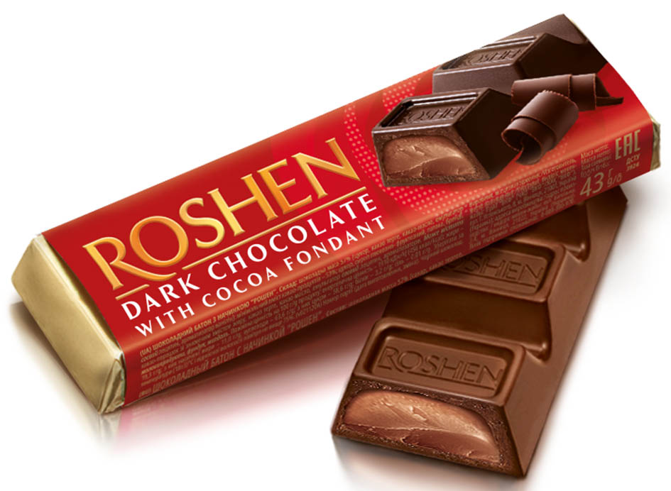 Roshen Hořká s náplní 43g - objednat v minimálním množství: 30 ks