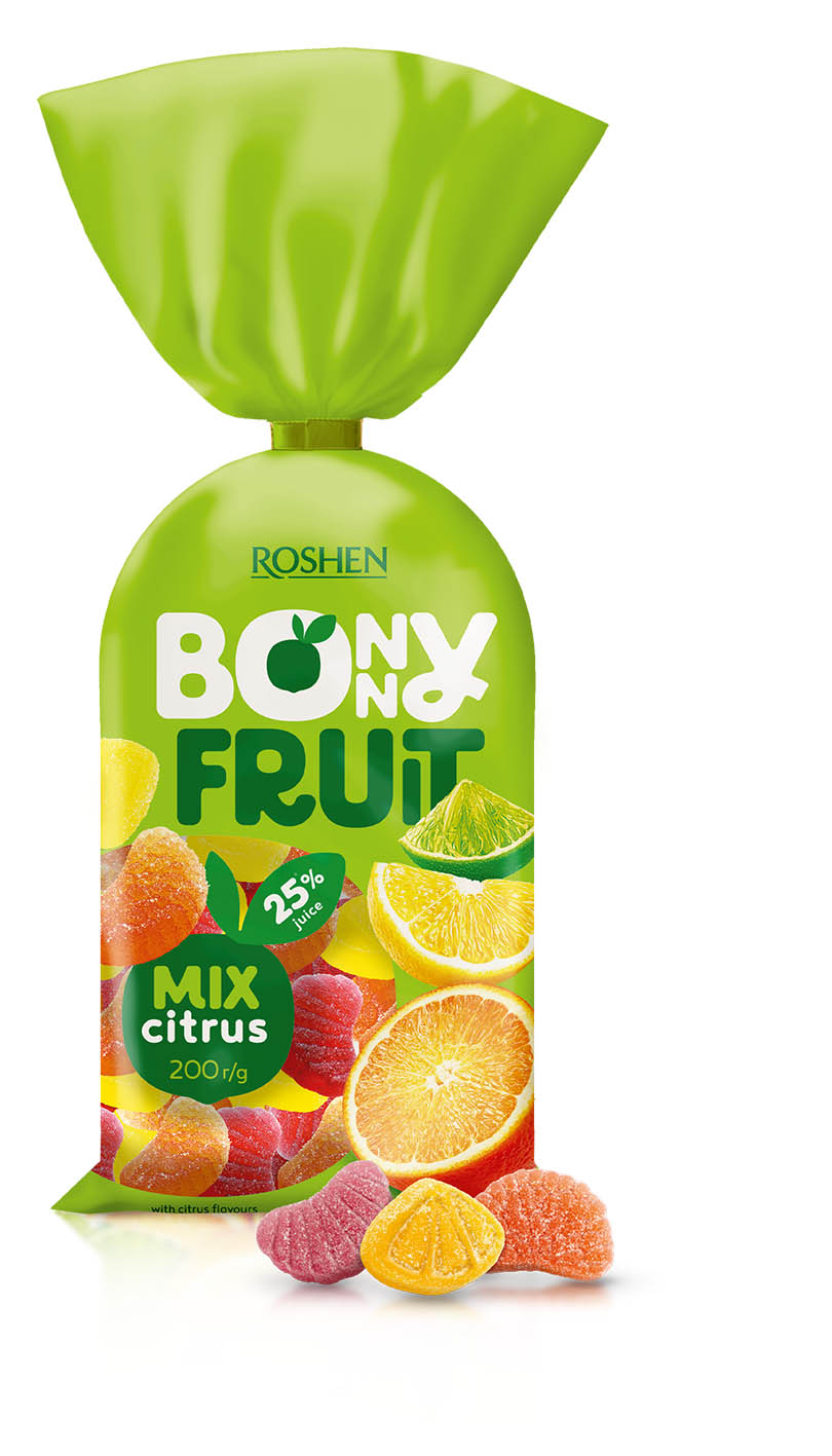 Roshen Bonny Fruit Citrus mix 200g - objednat v minimálním množství: 18 ks