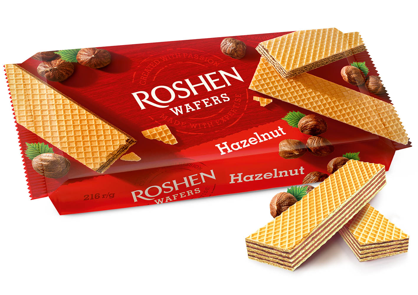 Roshen wafers Hazelnut (Mega Pack) 216g