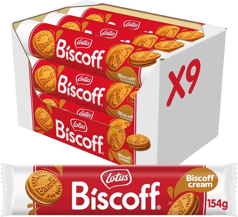 Lotus Biscoff Sušenky plněné krémem Biscoff 154g - objednat v minimálním množství: 9 ks
