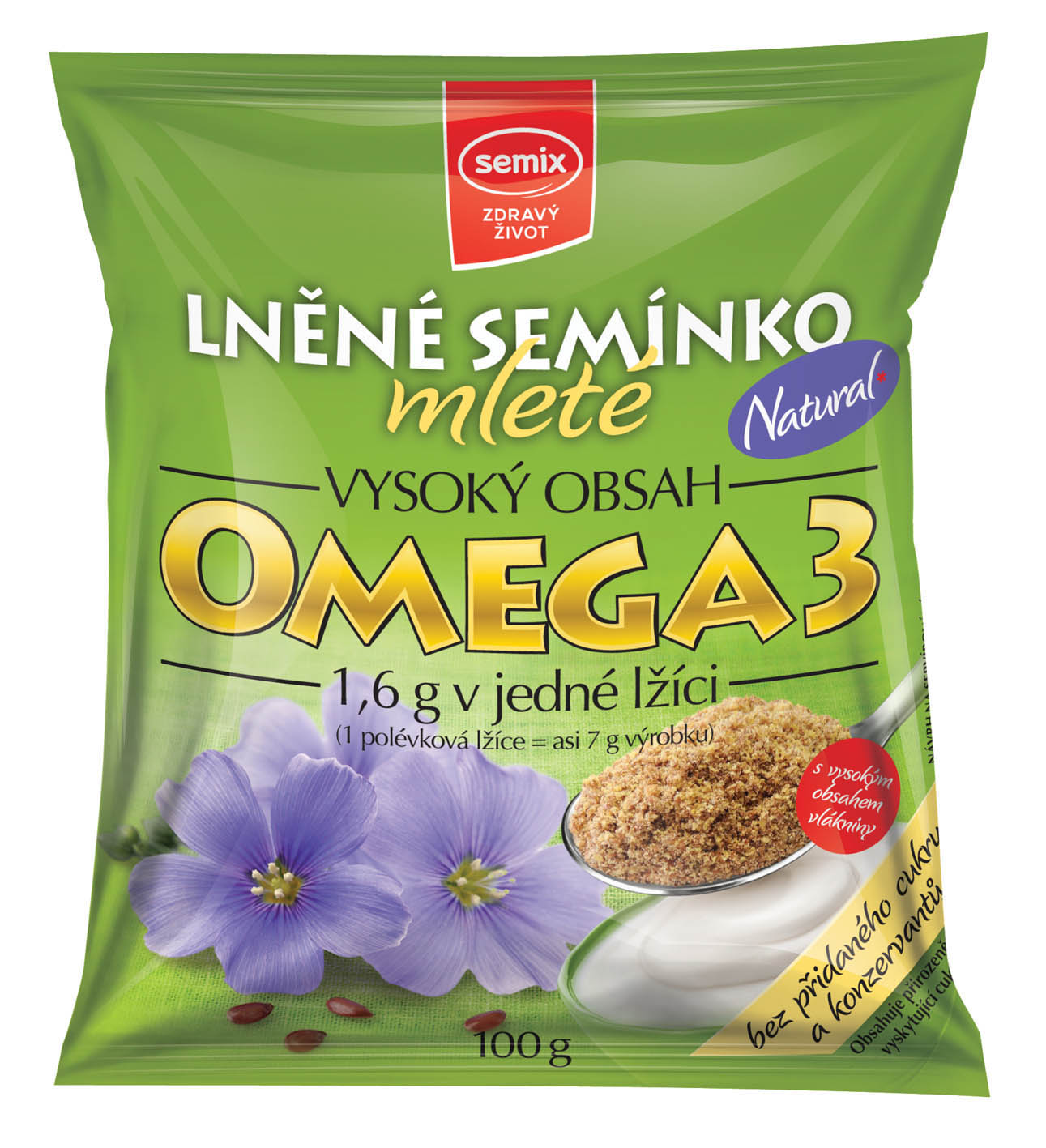 Semix Lněné semínko mleté 100g - objednat v minimálním množství: 15 ks