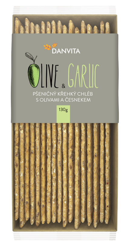 DanVita Krekry Oliva-Česnek 130g