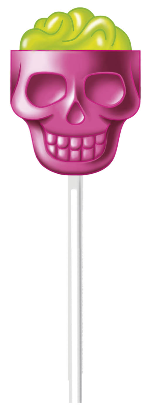 Chupa Chups Lízátko 3D skull strawberry+lime 15g