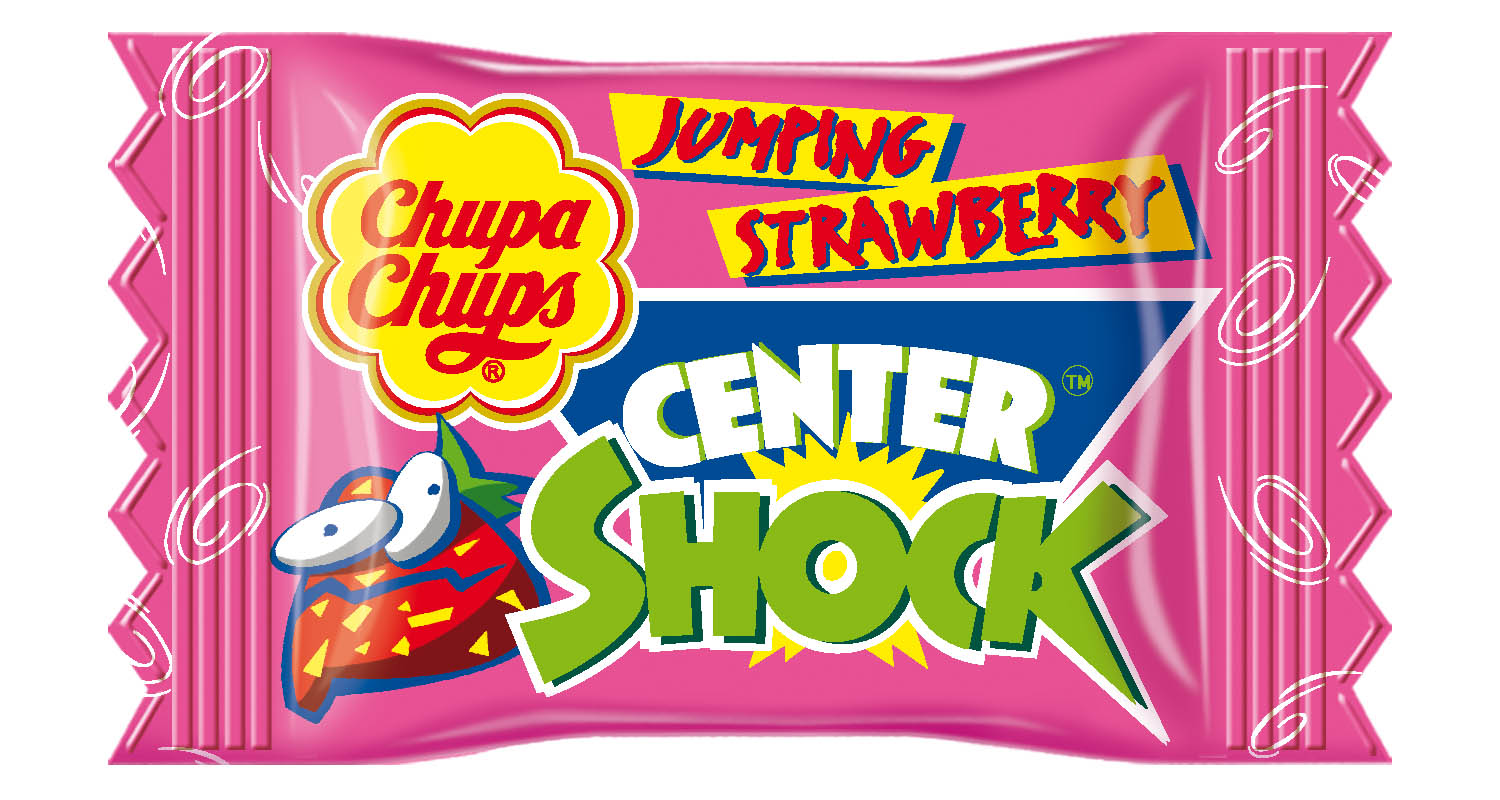 Chupa Chups Shock Jumping Jahoda 4g cena za kartonové balení