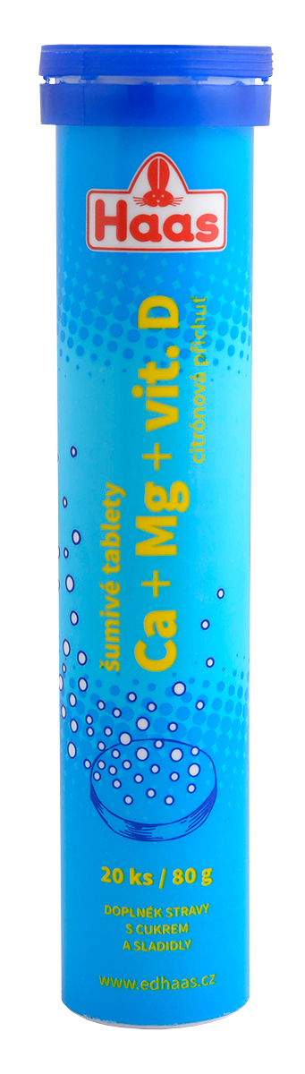 Haas Ca + Mg + vitamín D 80g