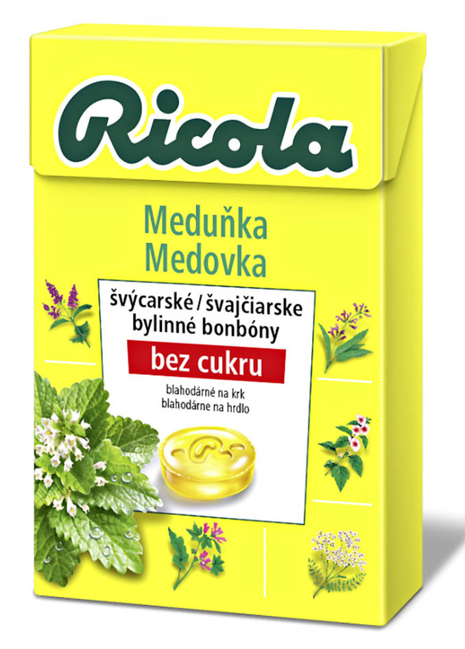 Ricola bylinné bonbóny bez cukru Meduňka 40g - objednat v minimálním množství: 20 ks