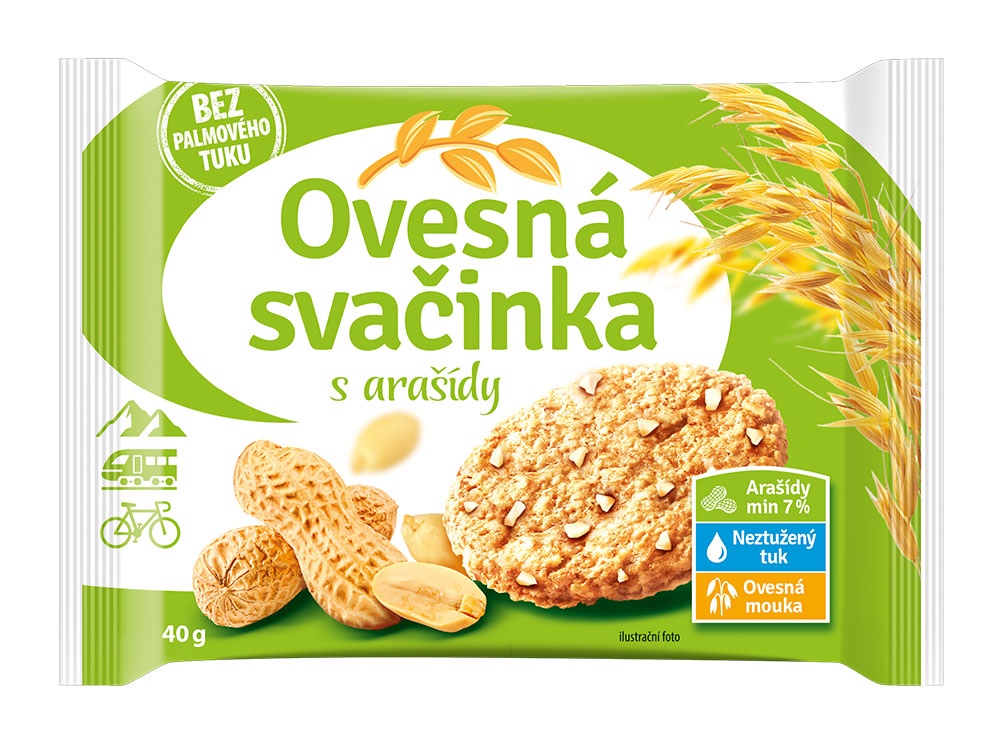 Ovesná svačinka Arašída 40g cena za kartonové balení