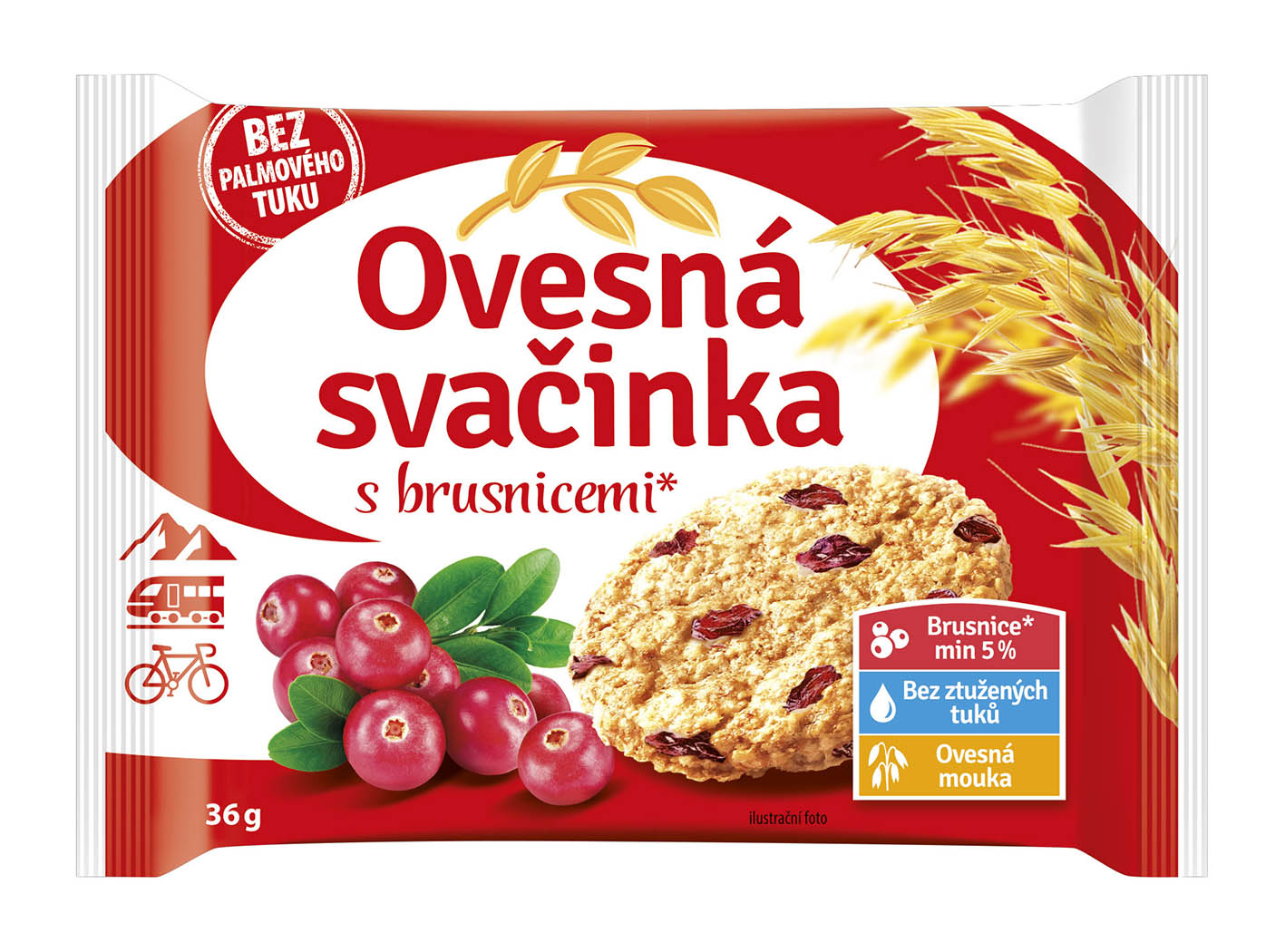 Ovesná svačinka Brusinka 36g - objednat v minimálním množství: 20 ks