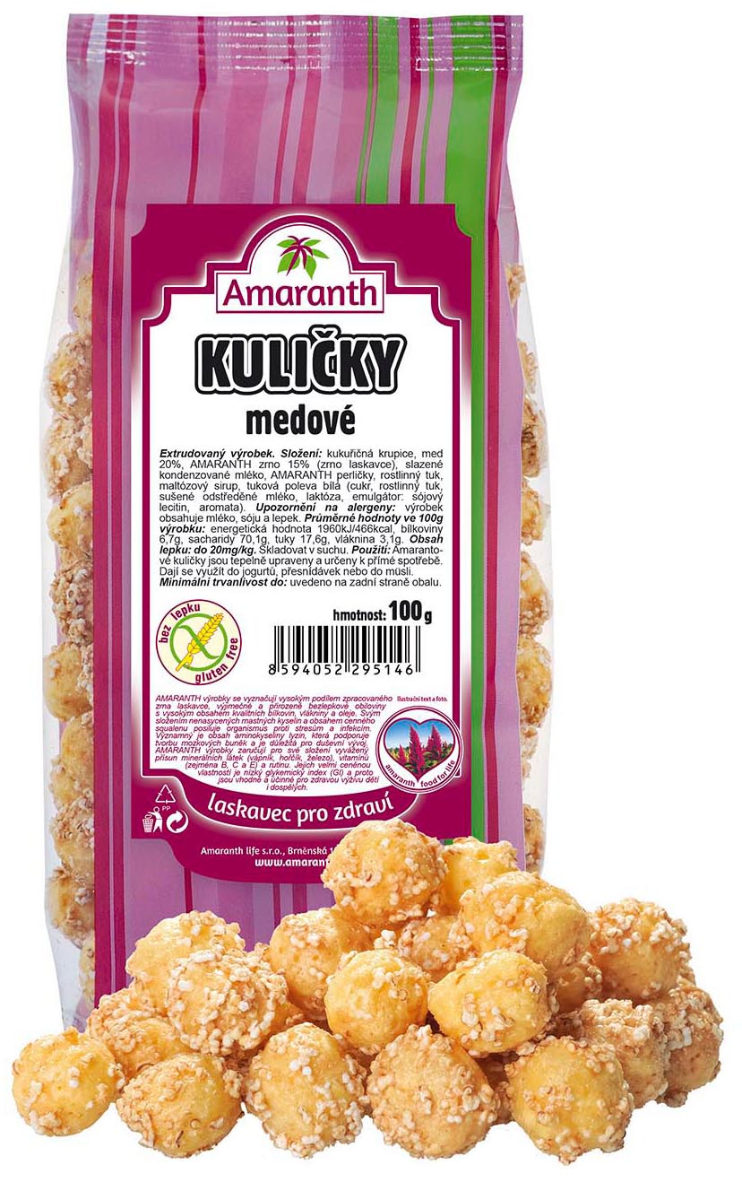 Amrth Kuličky Med 100g - objednat v minimálním množství: 10 ks