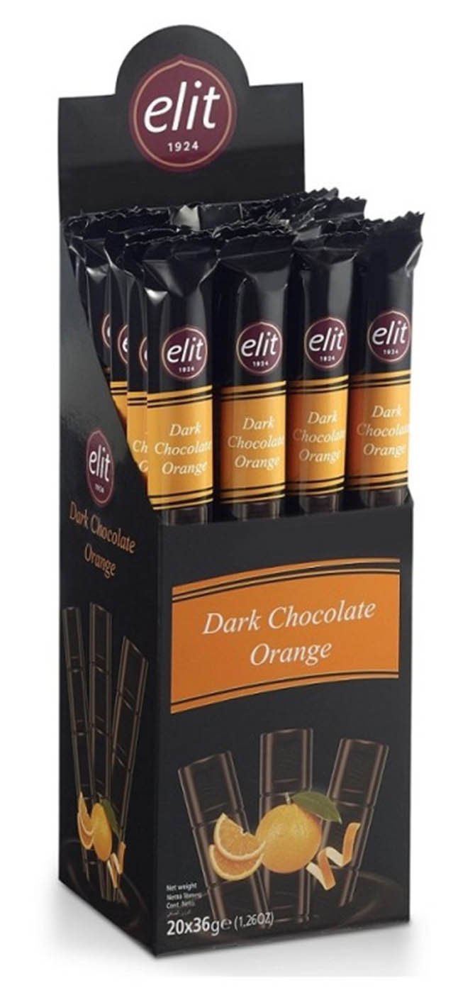 Elit Chocolate Sticks DARK Orange 36g - objednat v minimálním množství: 20 ks