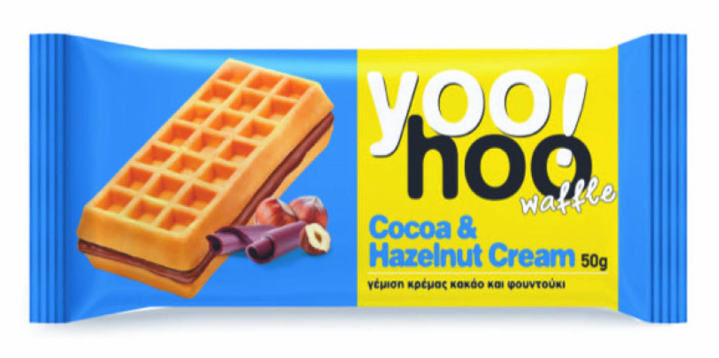 Yoo! Wafle Oříškové 50g - objednat v minimálním množství: 12 ks