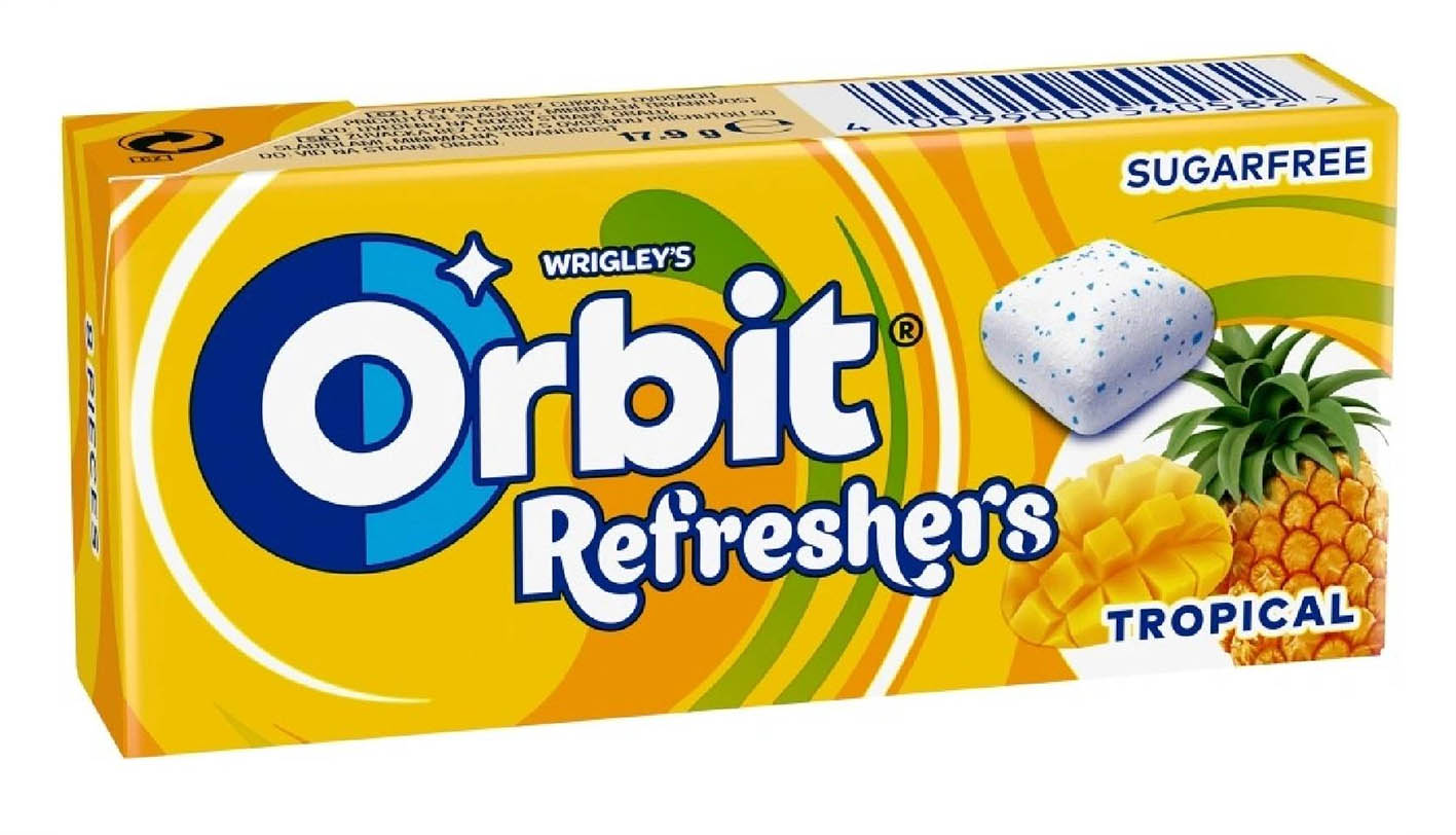 Orbit Refreshers Tropical 17,9g - objednat v minimálním množství: 12 ks