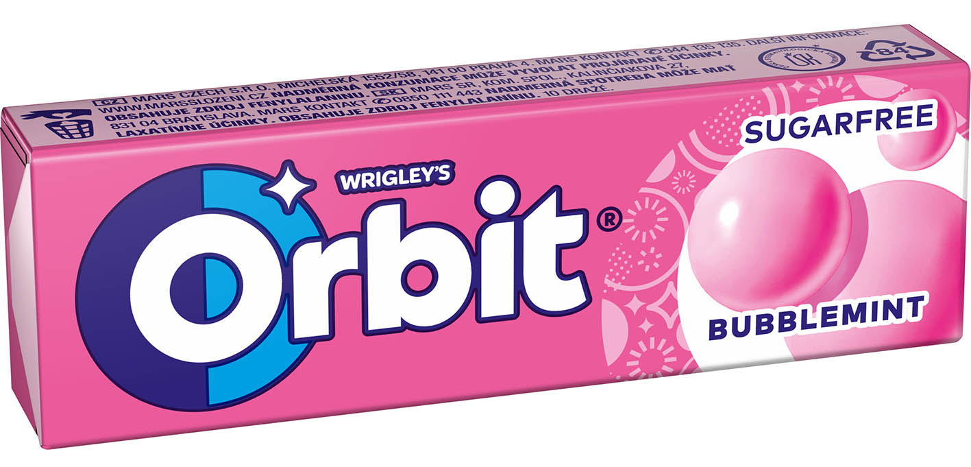 Orbit BUBBLEMint dražé 14g - objednat v minimálním množství: 30 ks