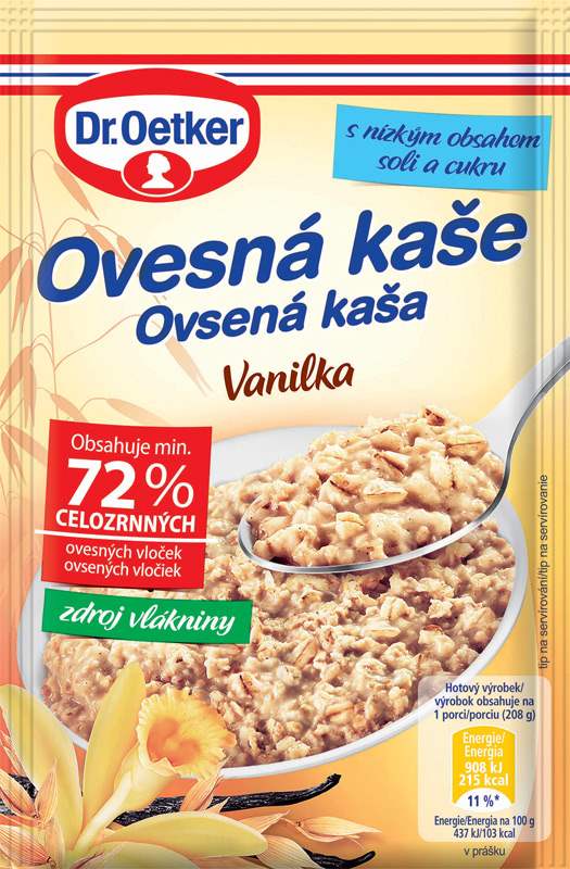 Dr.Oetker Ovesná kaše vanilka 58g - objednat v minimálním množství: 18 ks
