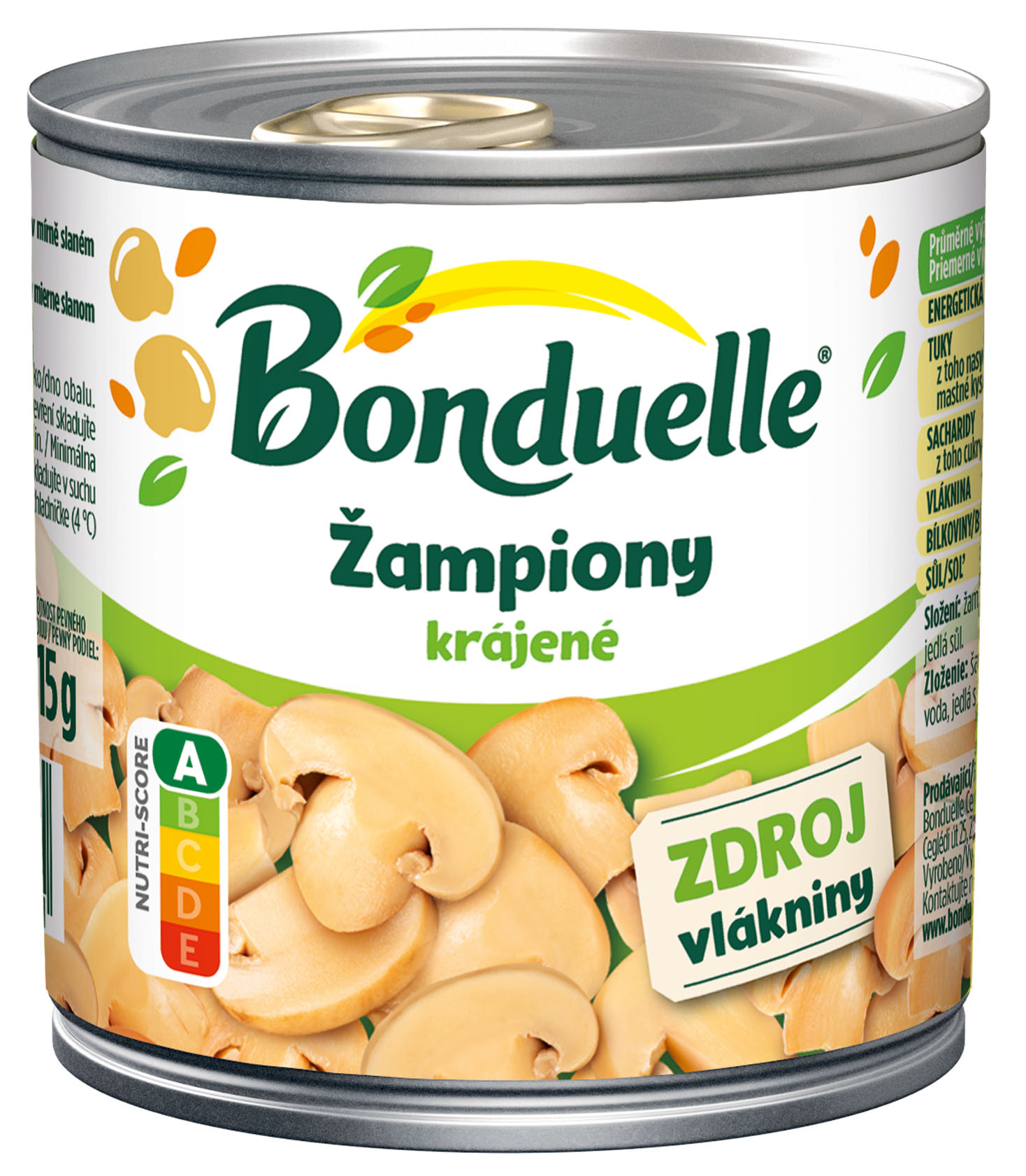 Bonduelle Žampiony krájené 212ml
