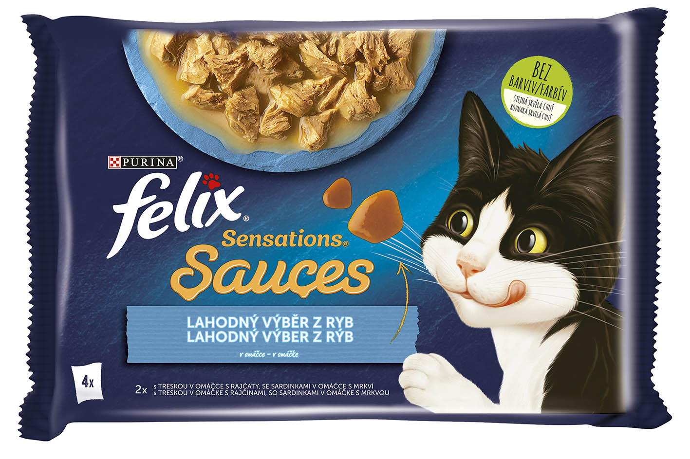 FELIX Sensations Sauce 4x85g s treskou a lososem