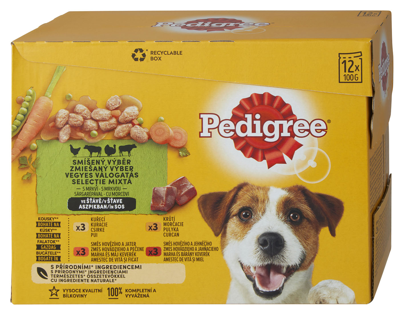 Pedigree kapsička 12pack Mixovaný výběr ve štávě 12*100g