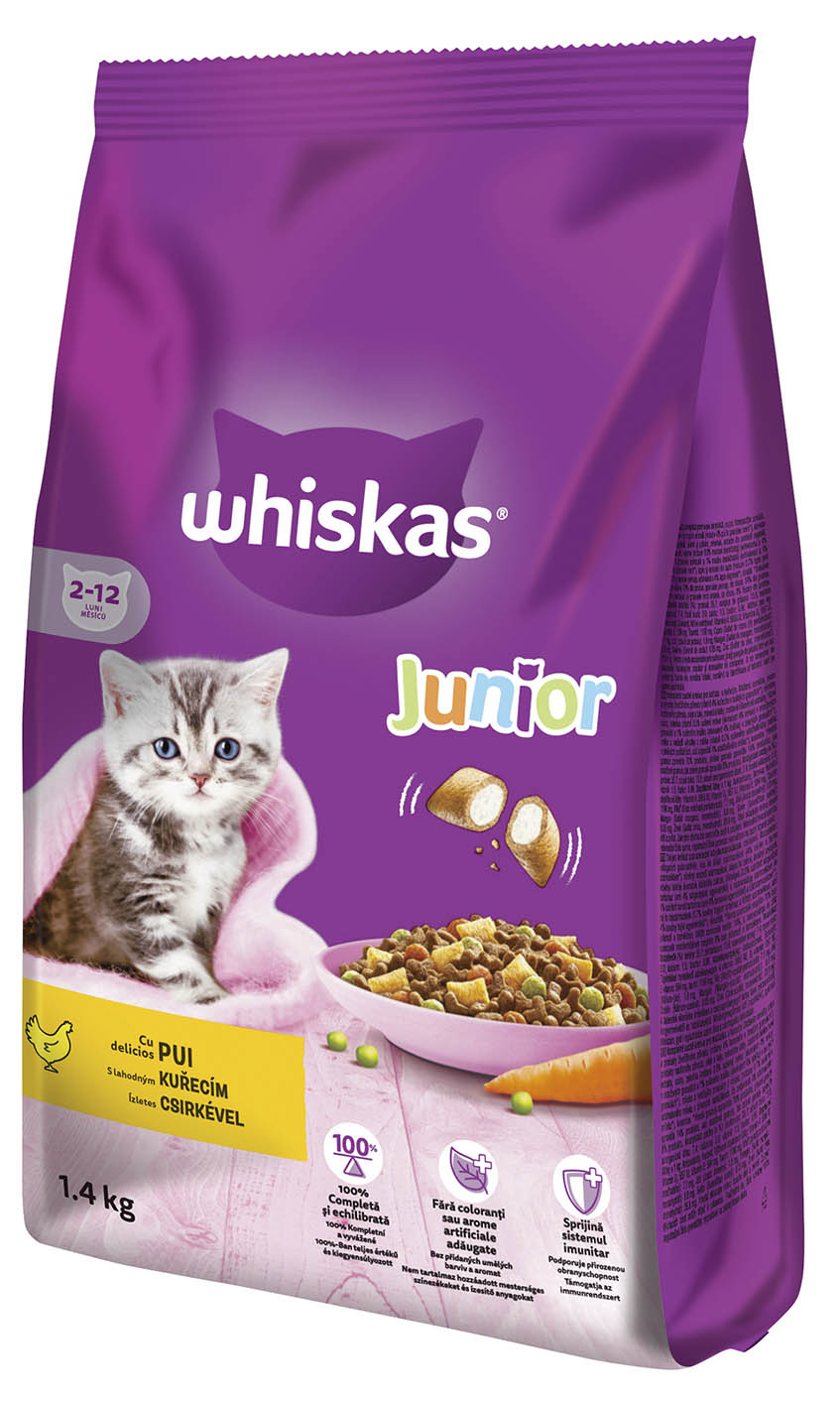 Whiskas granule Junior s Kuřecím 1,4kg