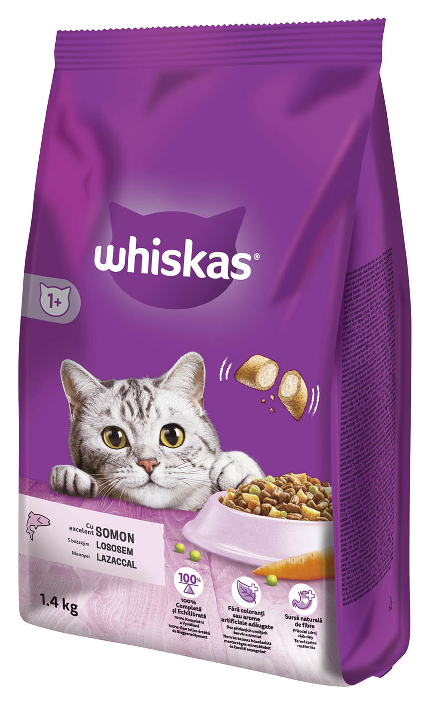 Whiskas granule s Lososem 1,4kg