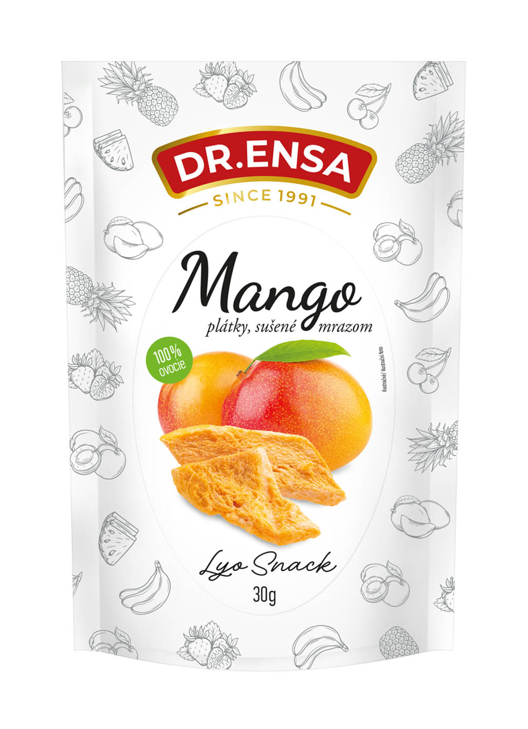DrEnsa Mango lyofilizované 30g - objednat v minimálním množství: 10 ks