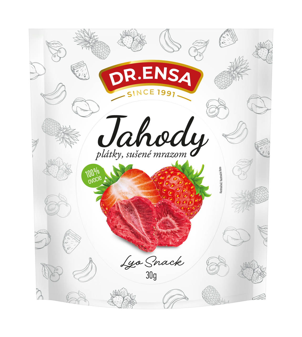 DrEnsa Jahody lyofilizované 30g - objednat v minimálním množství: 8 ks
