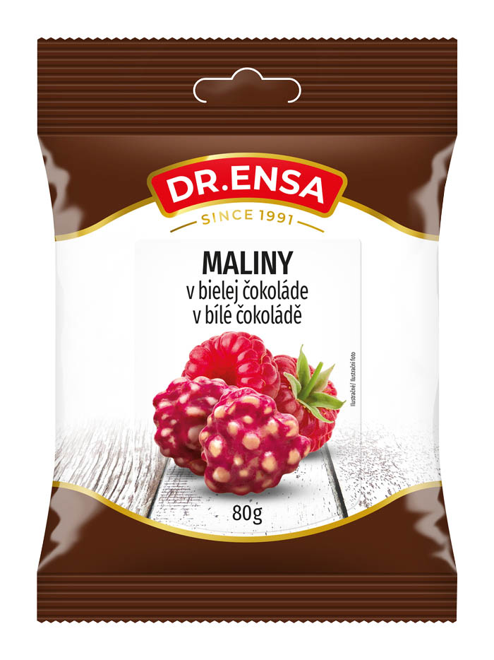 Dr.Ensa Maliny v bílé čokoládě 80g