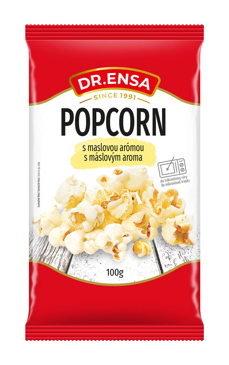 DrEnsa Popcorn Máslový 100g - objednat v minimálním množství: 25 ks