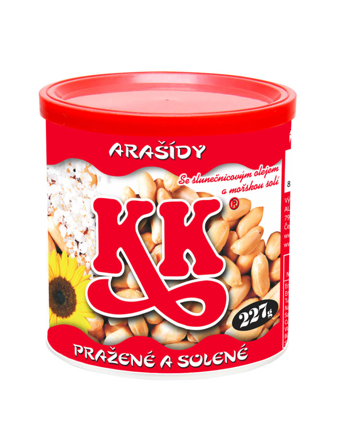 KK Arašídy pražené solené 227g plech