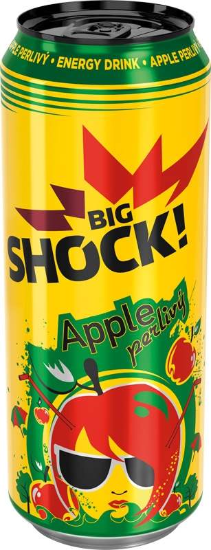 Big Shock! Energetický nápoj Apple 500ml plech